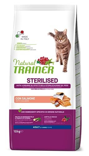 natural Trainer esterilizados gatos, salmón 10kg