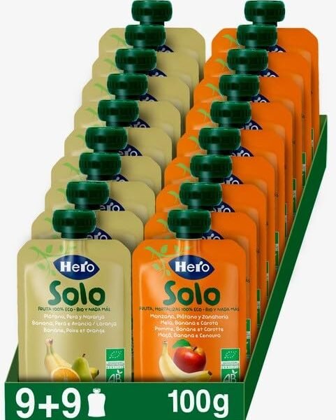 Hero Solo Caja Mixta de Bolsitas Pack de 18×100 gr