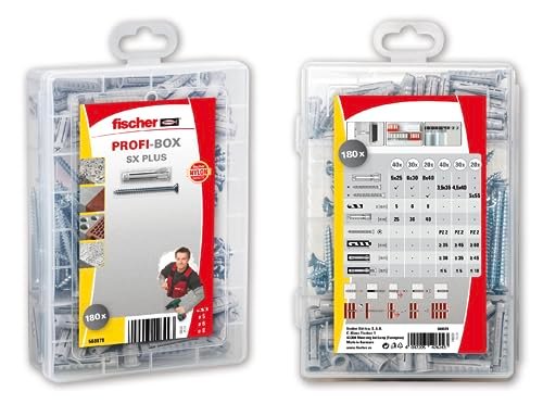 fischer 568679 Maletín profibox SX Plus, Gris (180 tacos y to