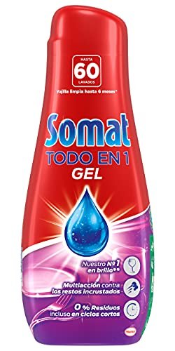 3x Somat Gel Todo en 1 (3×60 lavados), detergente lavavajilla