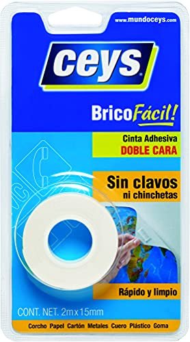 Ceys – Bricofácil – Cinta adhesiva doble cara – Rápido y limp