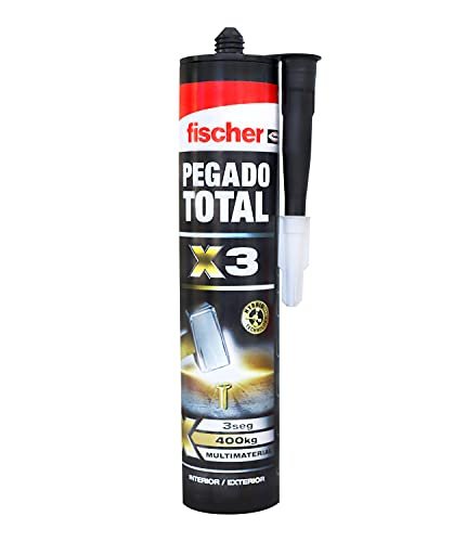 fischer – Pegado total X3, Adhesivo extrafuerte de montaje pa