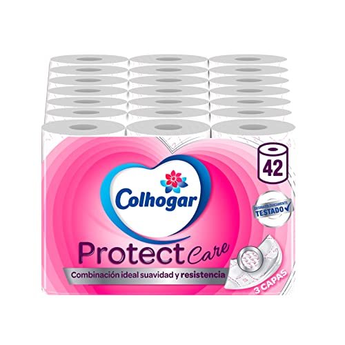 Colhogar Protect Care Blanco 7×6 – Papel de Baño Suave y Resi