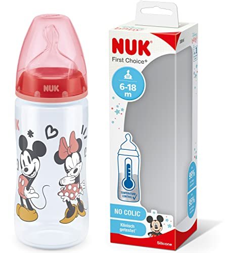 NUK First Choice+ Biberón de 300 ml con tetina de silicona,vá