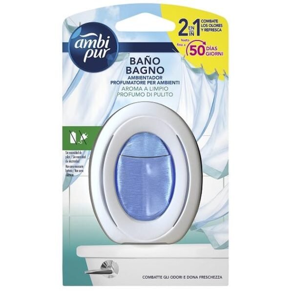 Ambipur Ambientador Para Baño 1 Pack (8 unidades x 50 dias) F