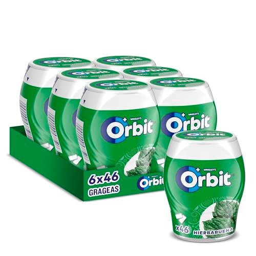 Orbit Botes Chicles Sin Azúcar de Hierbabuena, 6×46 uds