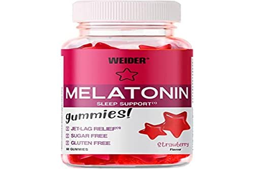 Weider Melatonin Gummies (60 Gominolas) Sabor Fresa. 1 mg de