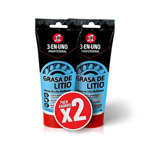 3 EN UNO, Grasa de litio multiusos – 150g – Pack de 2 unidade