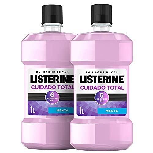 Listerine Enjuague Bucal, 6 Beneficios en 1, Aliento Fresco,