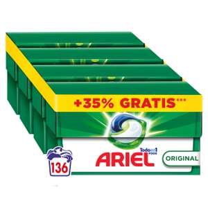 Ariel Pods 136 lavados, 0,26€ el lavado. 0,23€ compra recurre