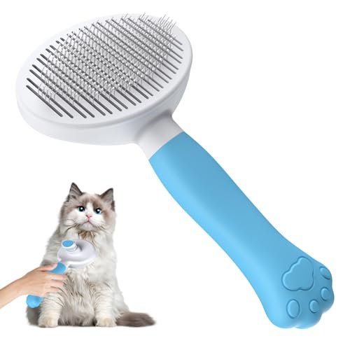 Cepillo para Gatos y Perros – Agarre Ergonómico y Auto-Limpie