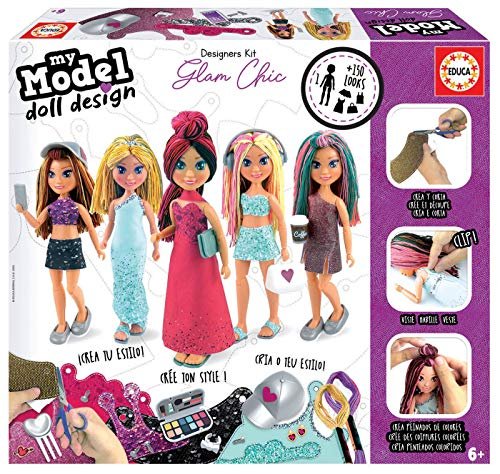 Educa My Model Doll Design Glam-Chic, Muñeca articulada para
