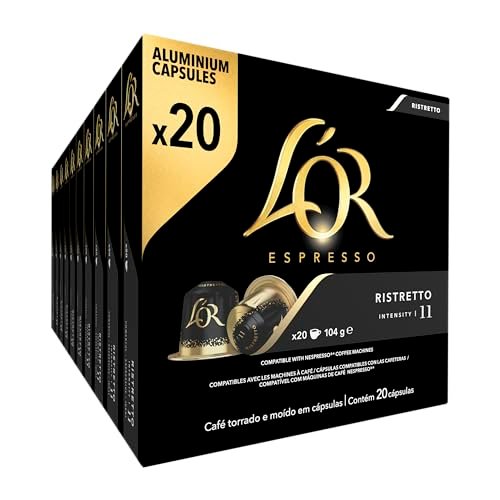 200 Cápsulas L,OR Espresso de Café Ristretto | Intensidad 11