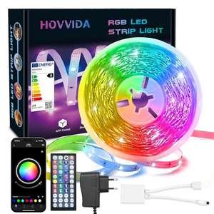 HOVVIDA Tira LED 10M, 1 Rollo, 30 LEDs/Metro, RGB 24V Luces L