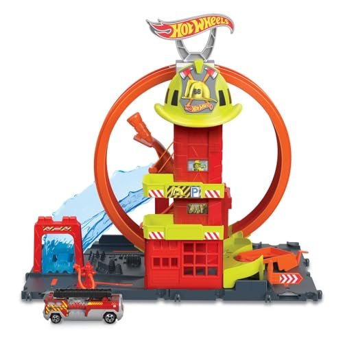 Hot Wheels City Super Estación de Bomberos Pista para Coches