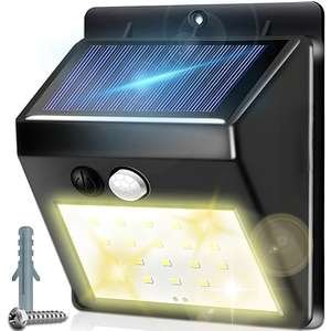 Luz solar LED, 5500K, sensor movimiento, 1200 mAh (12,5 x 9,5