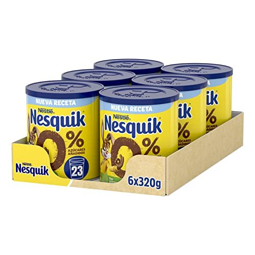 Nesquik NESTLECacao en polvo 0% azúcares, 6 x 320 g