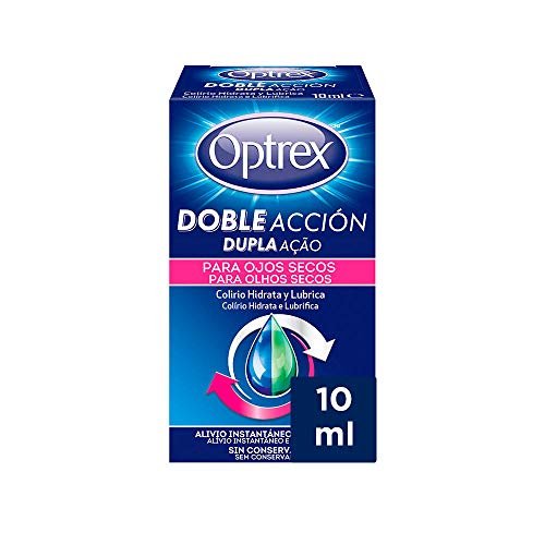 Optrex Colirio Doble Acción para Ojos Secos, Multidosis, Está