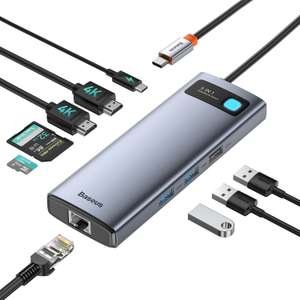 Baseus Docking Station USB C Dual HDMI, 9 en 1 Dual Monitor A