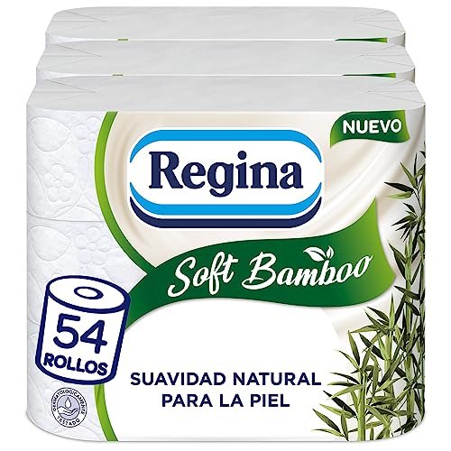 Regina Soft Bamboo – 54 Rollos de Papel Higiénico 3 Capas, 16