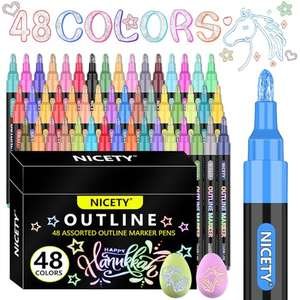 48 Colores Rotuladores Purpurina