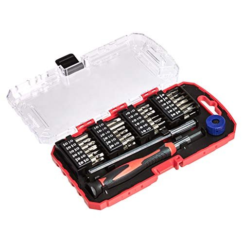 Amazon Basics Juego de destorn…te de 1, Negro, Rojo, Platea