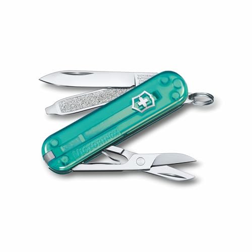 Victorinox, Classic SD, Navaja…ima de uñas, Mint Transparen