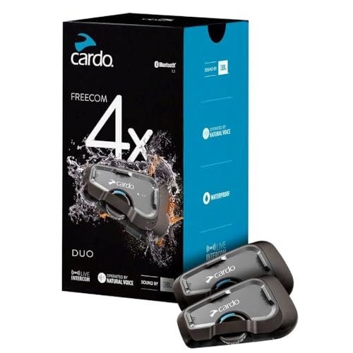 Cardo FREECOM 4X para Motocicl…icador, Negro, Doble, Set de