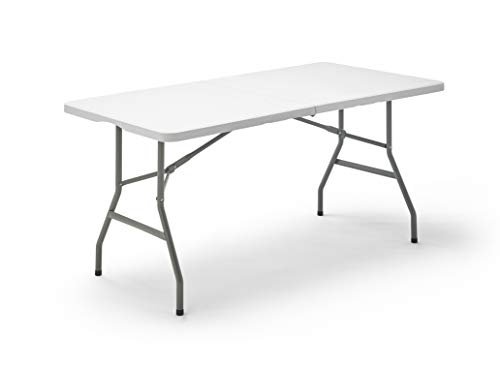 KG KITGARDEN – Mesa Plegable P…funcional, 152x70x74cm, Blan