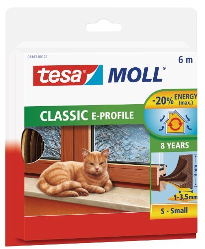tesamoll Perfil E, Burlete de …cos, Marrón, 6 m x 9 mm x 4