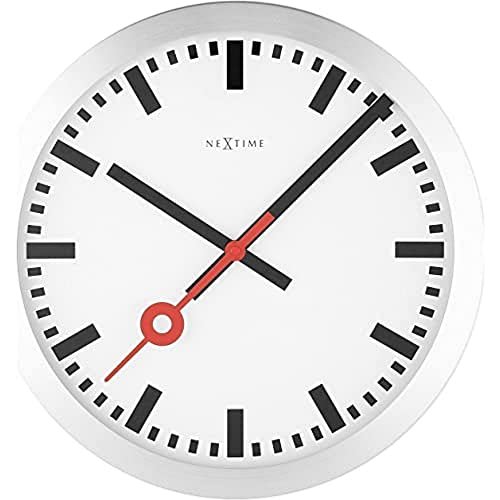 NeXtime Reloj de pared – Estac…ioso, blanco, redondo, ø 35