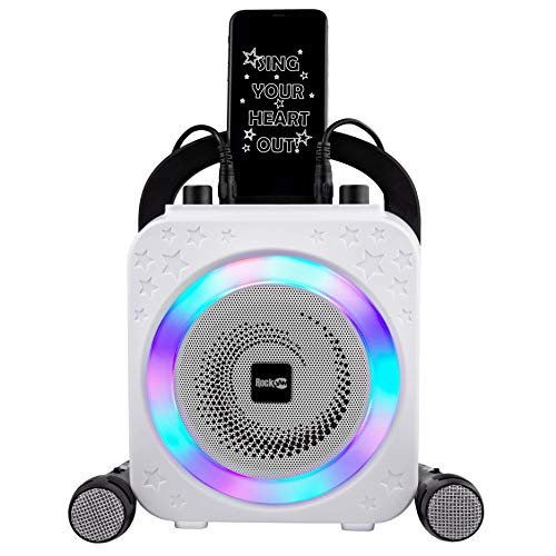 RockJam Máquina de Karaoke Blu…mbio de Voz y Luces LED, Neg