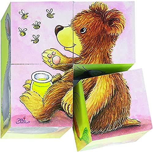 GOKI Puzzle de Dados Animales bebé