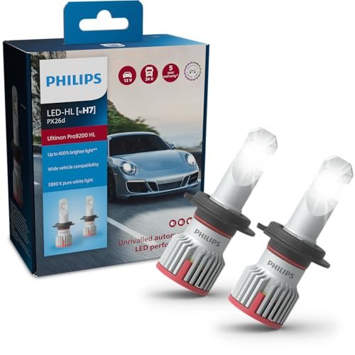 Philips Ultinon Pro9200 LED lá… (H7), +400%, 5.800K, set de