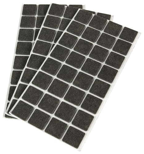 Emuca – Lote de 96 fieltros au…adrados 25×25 mm, color marr