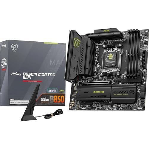 MSI mag B850M Mortar WiFi – Pl…e 4.0, Wi-Fi 7 y Bluetooth 5