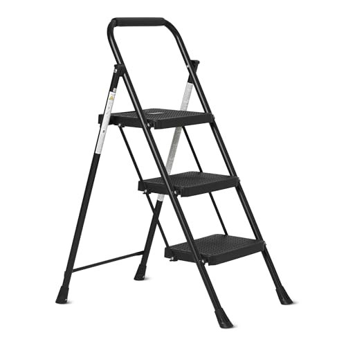 Amazon Basics Escalera Plegabl…tura 100,8 cm (Abierta), Neg
