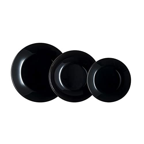 Luminarc Zelie Black Vajilla vidrio 18 piezas – 6 personas