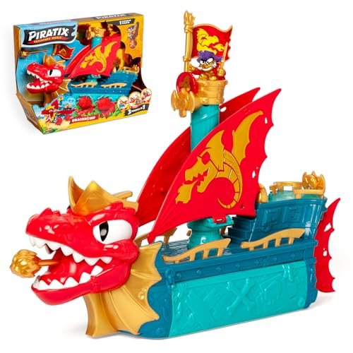 PIRATIX Dragon Ship – Barco Dr…usivo, 1 Bandera y 1 proyect