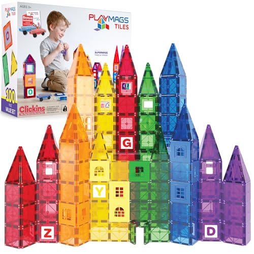Playmags 100 Piezas de Bloques…laros. Accesorios de 18 Piez