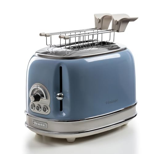Ariete 155 TOSTADOR VINTAGE AZUL, 810 W, Metal, 2 Ranuras