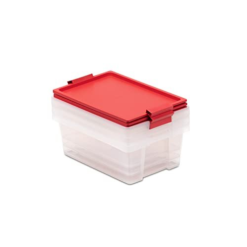 Tatay Cajas Almacenaje Plastic…e de BPA | 25x36x13,5 cm, Ro