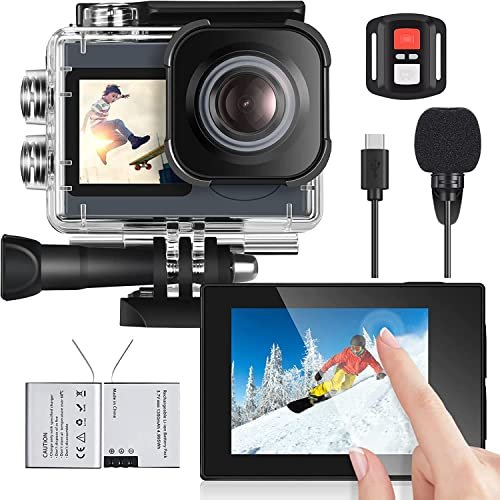 icefox Cámara Deportiva 4K con…emoto y Micrófono, Gris Oscu
