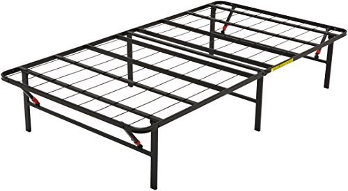 Amazon Basics Somier fijo pleg…a, 90 x 200 cm, 35.5 cm, Neg