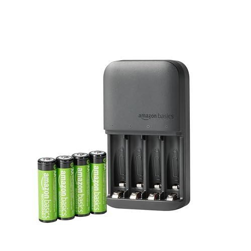 Amazon Basics pilas recargable…Paquete de 4 AA 2000mAh, Neg